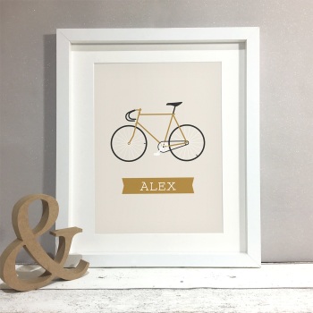 Fixie Bike Personalised Print