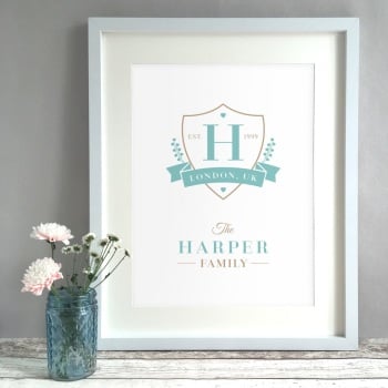 Family Crest Home Personalised Print