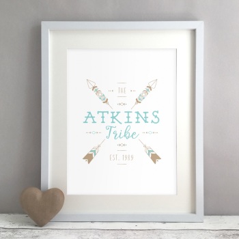 Tribe Family Home Personalised Print