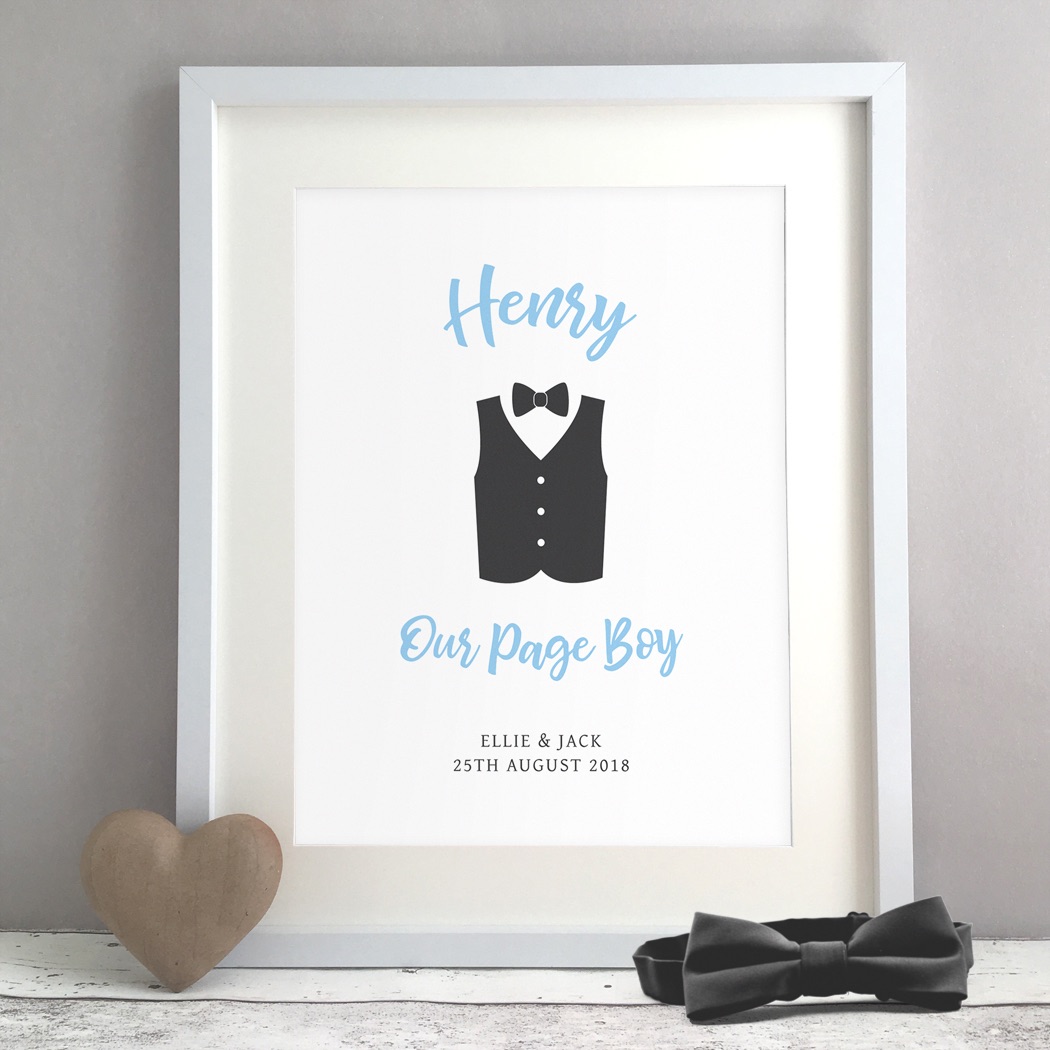 Our Page Boy Gift Personalised Print