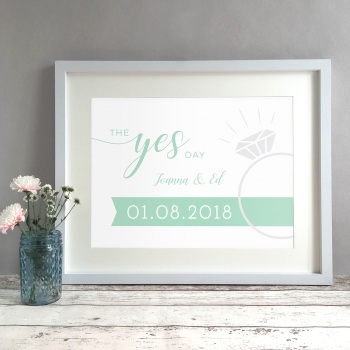 The Yes Day Engagement Gift Personalised Print