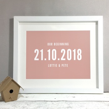 Our Beginning Personalised Wedding Gift Print