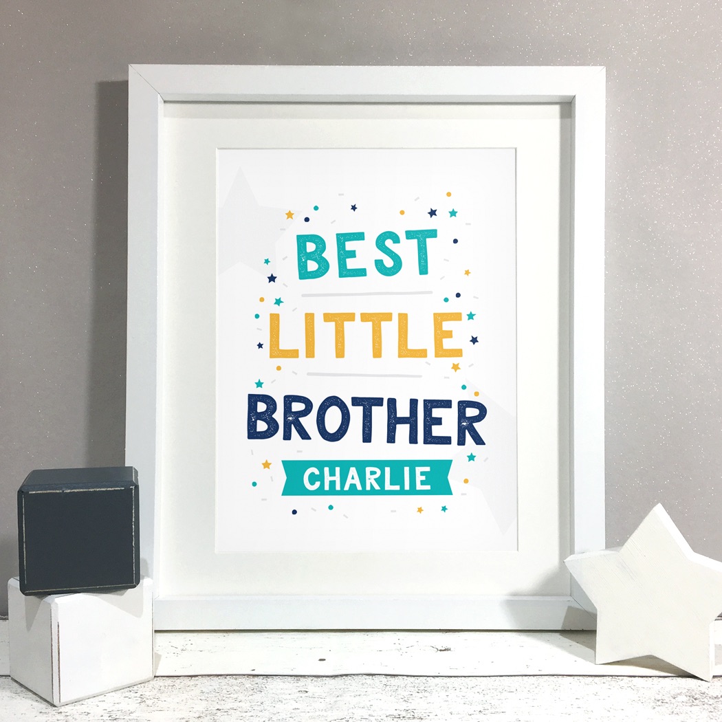 Best Brother Kids Room Personalised Name Print