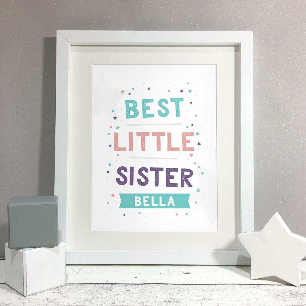 Best Sister Kids Room Personalised Name Print