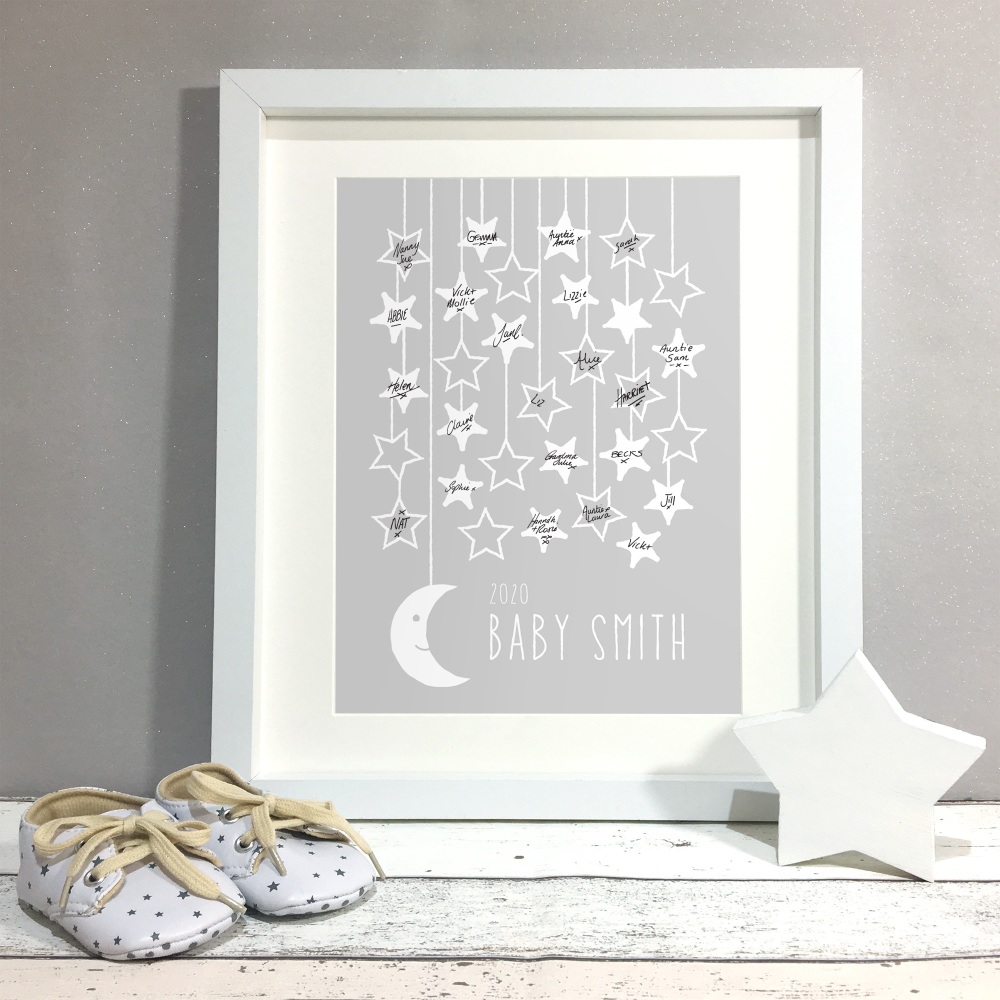 A4 Personalised Baby Shower Showered with kisses mum to be typography print gift 