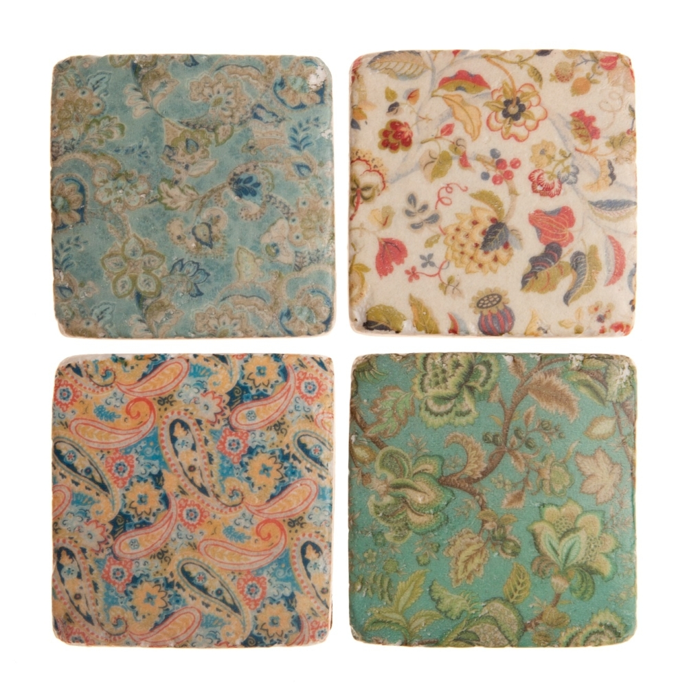 Edwardian Ceramic Tile Coasters