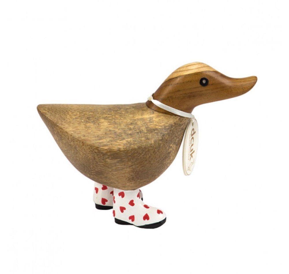 DCUK Red Stripey Welly Duck - Duckling
