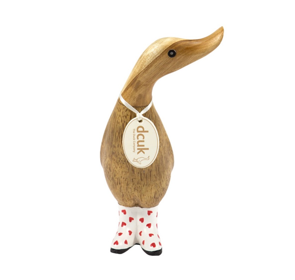 DCUK Red Hearts Welly Duck - 18cm Duckling