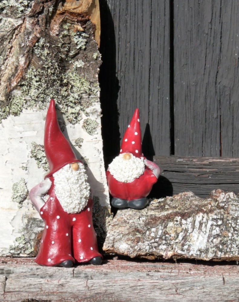 Naasgransgarden Large Santa Elmer and Max Ornaments - Set of 2