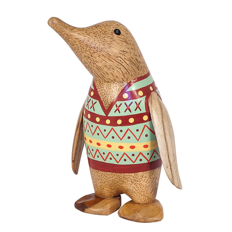 DCUK Natural Tank Top Penguin - Red/Green/Yellow