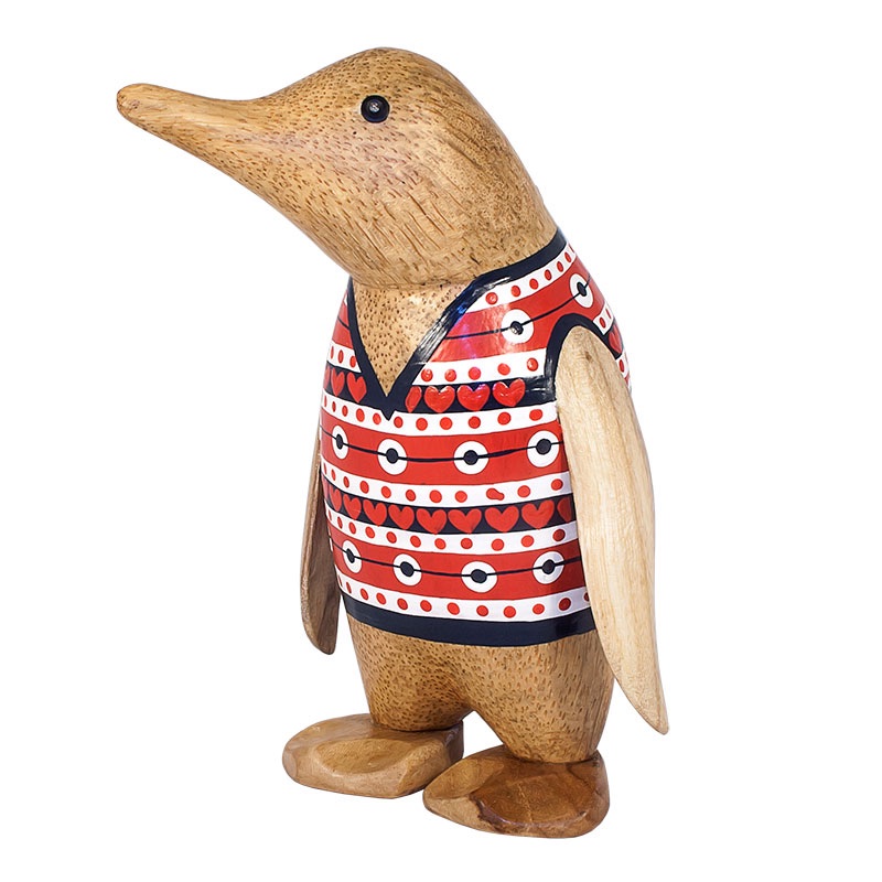 DCUK Natural Tank Top Penguin - Red/Blue