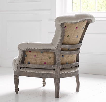 Vintage Style, Linen and Jute Deconstructed Chair