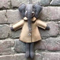 East of India Felt Elephant - Ellie