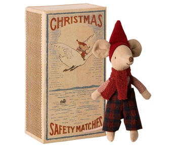 Maileg Christmas Mouse In Matchbox - Big Brother Retired/Discontinued