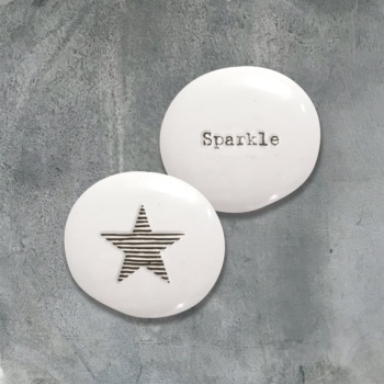 East of India Pebble Token  - Star/Sparkle