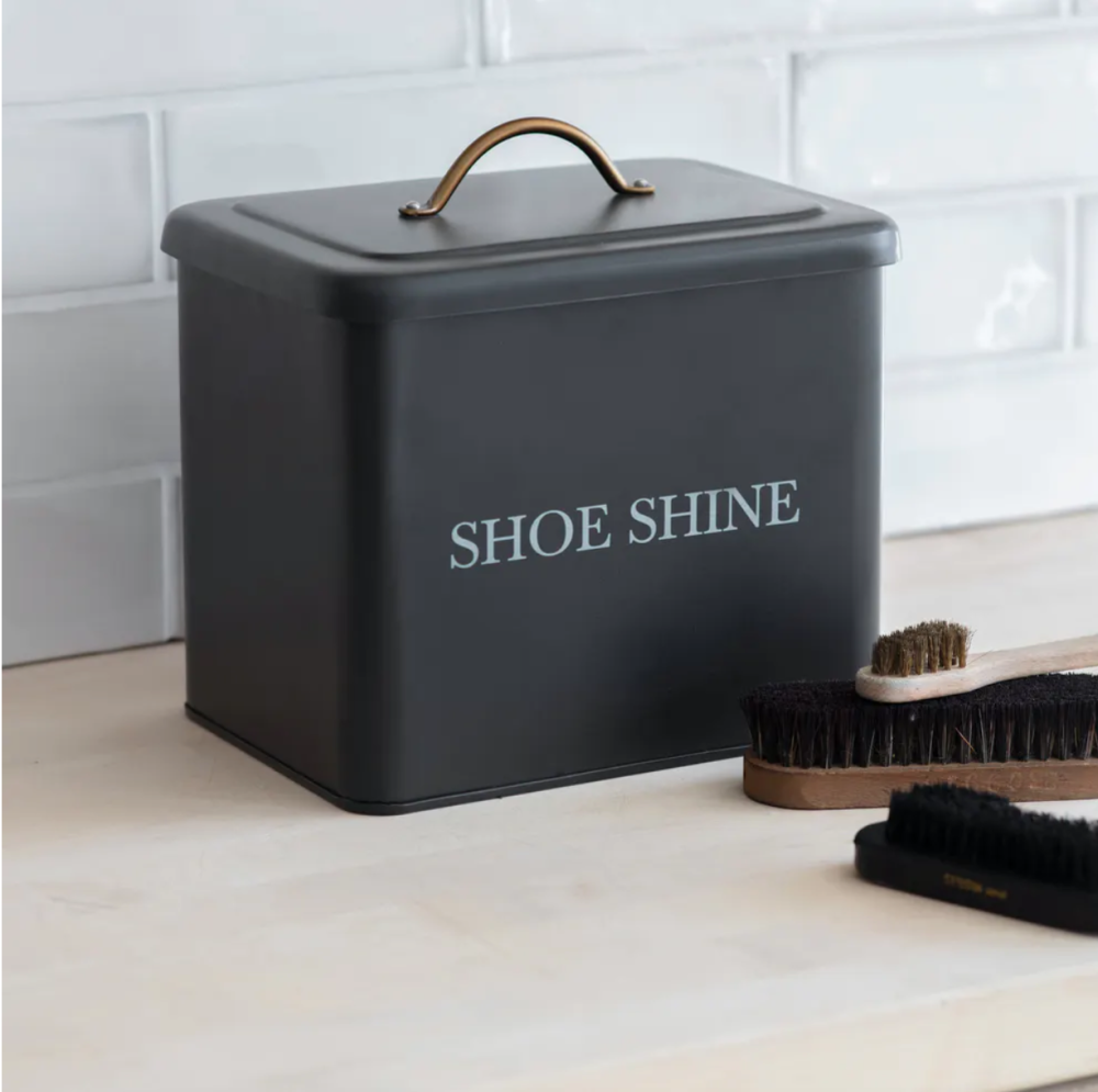 Garden Trading Vintage Style Shoe Shine Box - Carbon