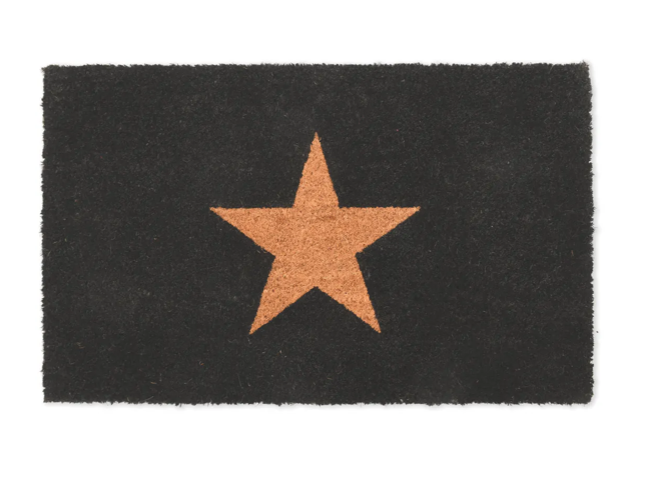 Garden Trading Coir Star Doormat - Charcoal Small