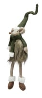 Christmas Ziggy Mouse Tomte Green - with legs