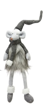Christmas Ziggy Mouse Tomte Grey - with legs
