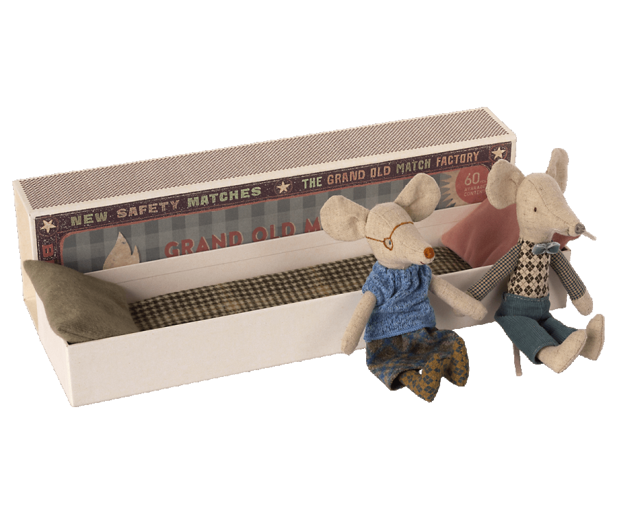 Maileg Grandma and Grandpa Mice in Matchbox - Retired