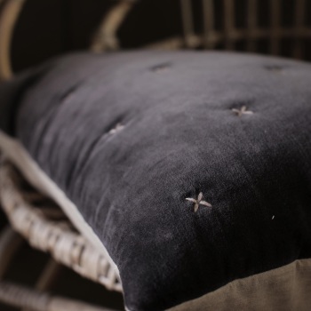 Also Home Aby Velvet Criss Cross Cushion  (Photoshoot item but perfect, as new condition) RRP:  £55