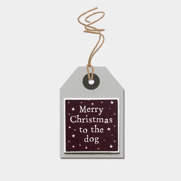 East of India Tag - Merry Christmas To The Dog
