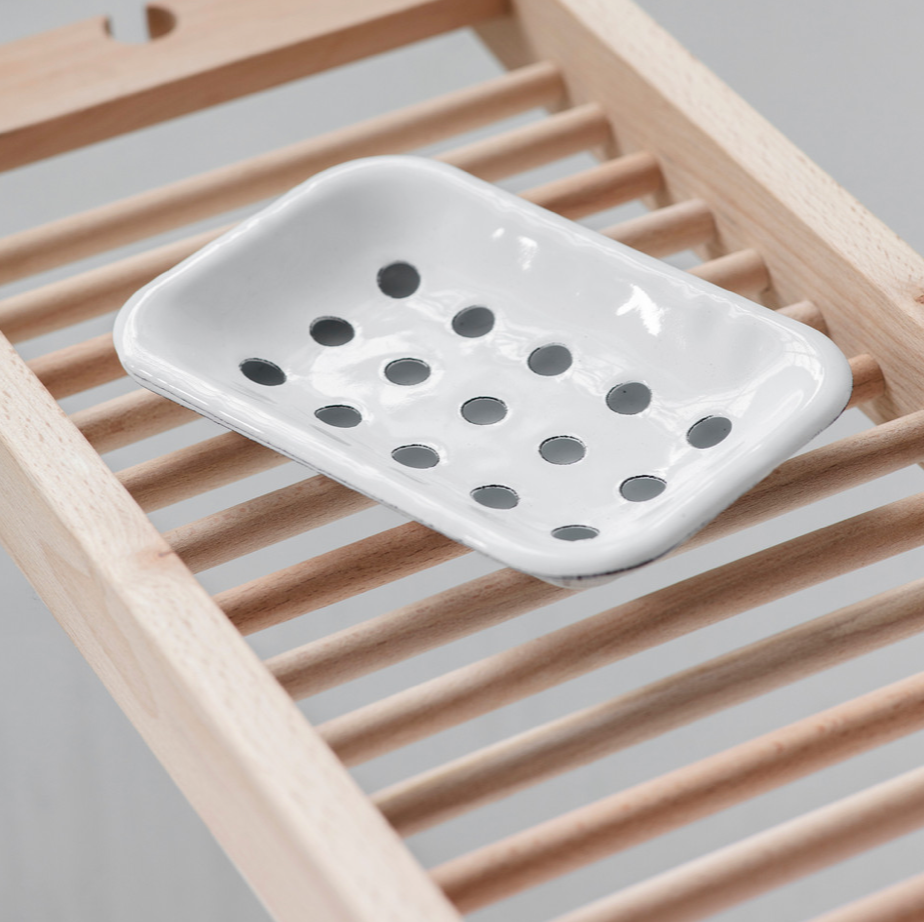 Enamel Soap Dish - White
