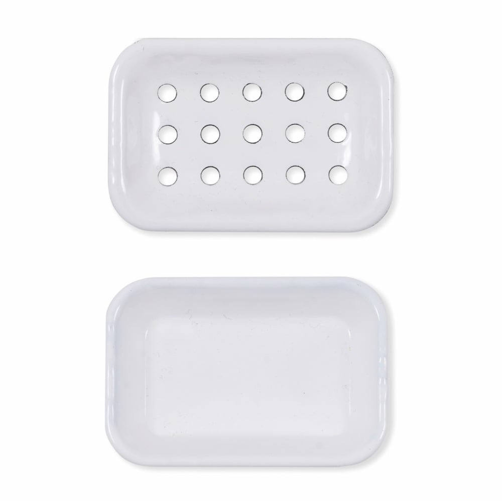 Enamel Soap Dish - White