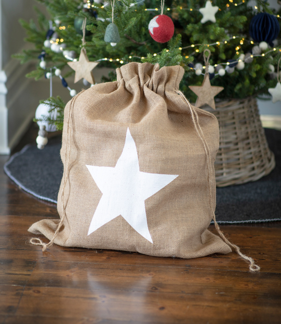 Garden Trading Jute Christmas Star Sack