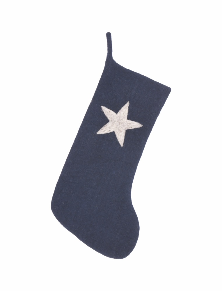 Garden Trading Southwold Christmas Star Stocking - Ink