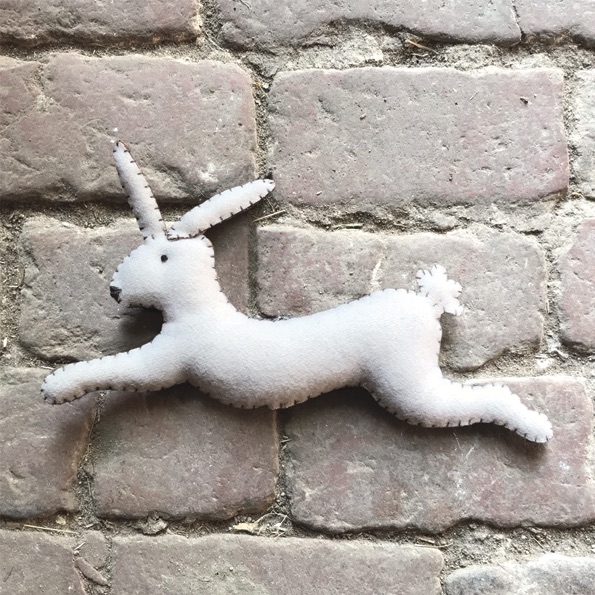 East of India White Leaping Rabbit - Annie