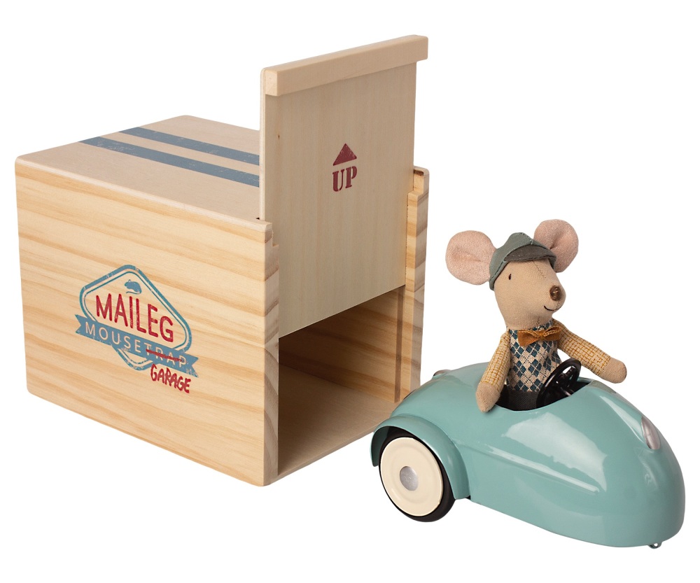 Maileg Mouse Car with Garage - Blue
