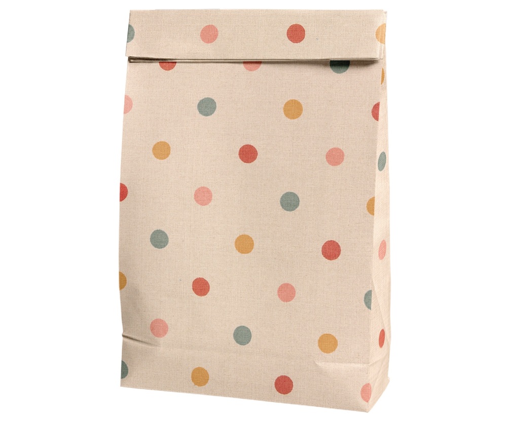 Maileg Gift Bag - Multi Dots Large - 5 pieces