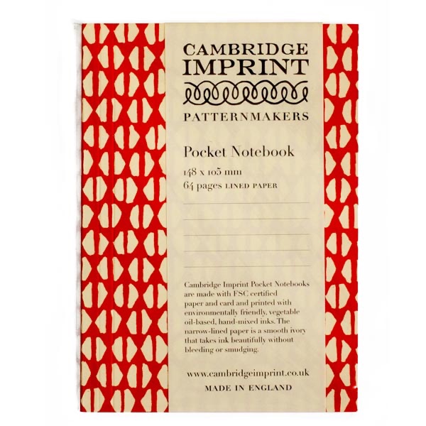 Cambridge Imprint Pocket Notebook - Persephone Yo-Yo Tomato