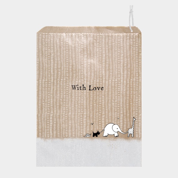 East of India Gift Bags - With Love Animals 10 Pieces
