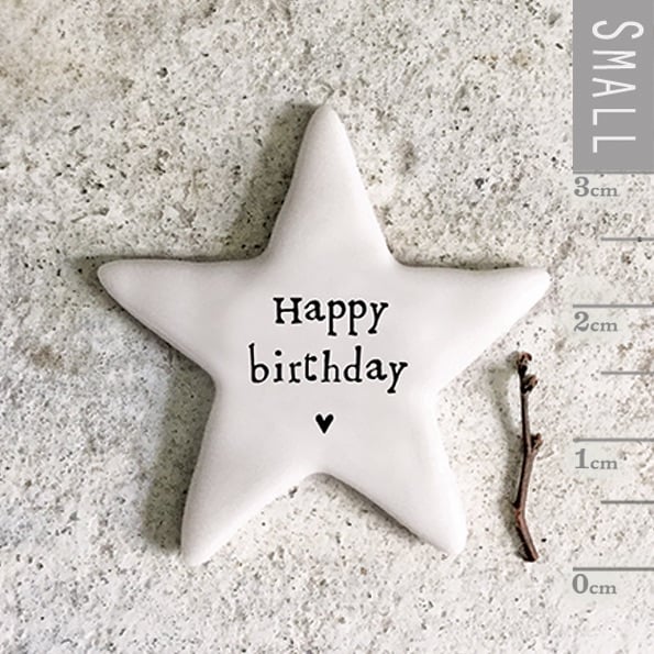 East of India Tiny Star Token  - Happy Birthday