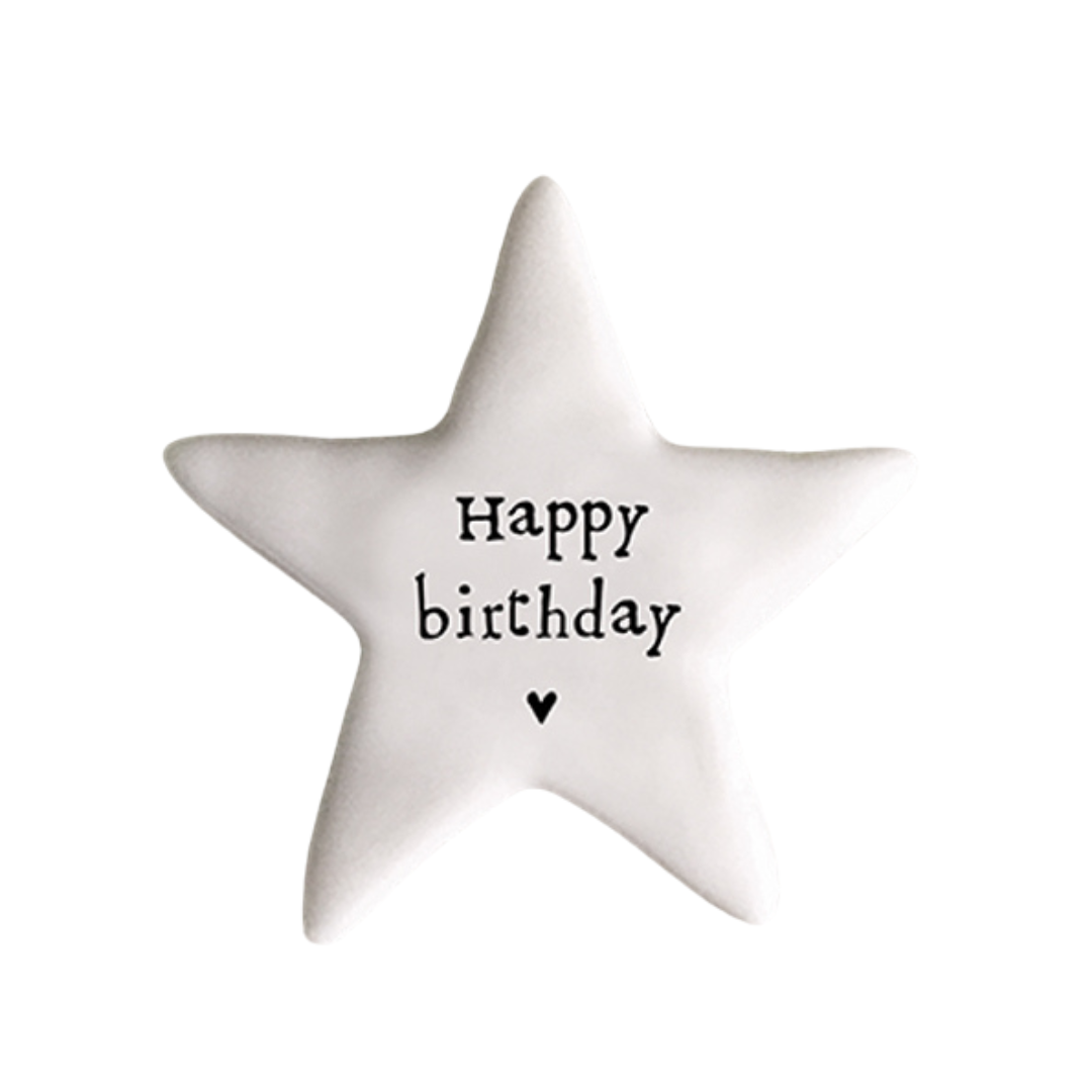East of India Tiny Star Token  - Happy Birthday