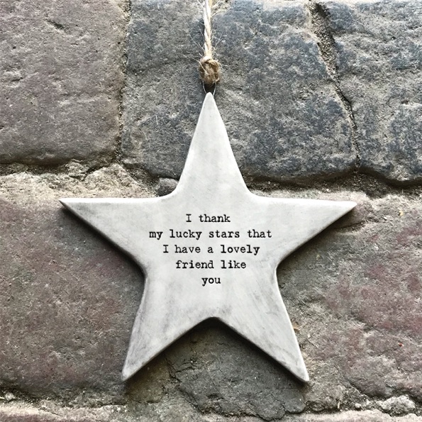 East Of India Rustic Hanging Star - Lucky Stars