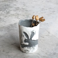 East of India Small Ceramic Vase - Running Rabbit