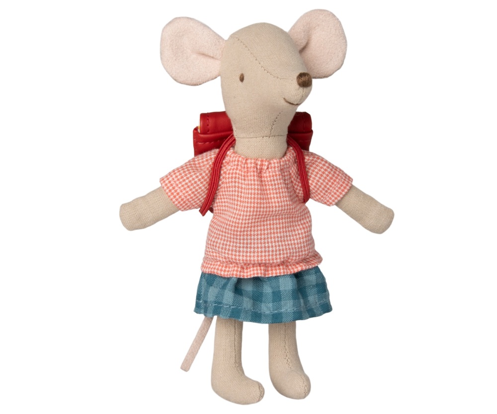 Maileg Tricyle Mouse - Big Sister - Red Bag