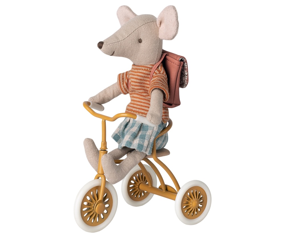 Maileg Tricyle Mouse - Big Sister - Rose Bag