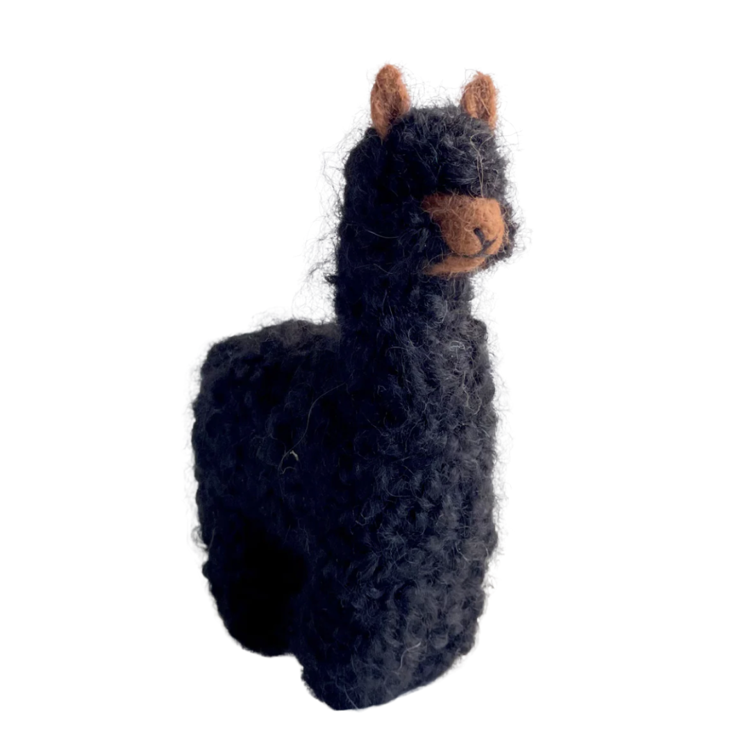 Needle Felt Alpaca Black - Made in Peru