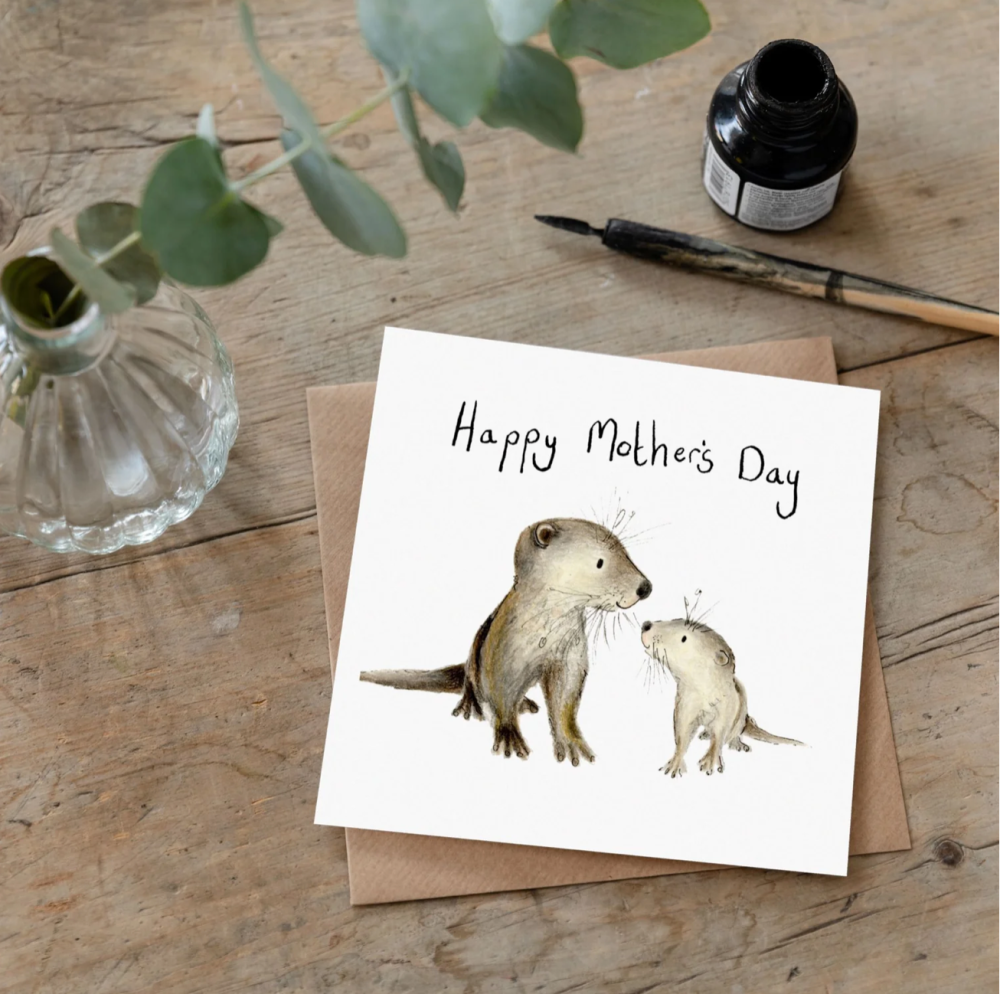 Catherine Rayner Coco and Dougal Otter Blank Greetings Card