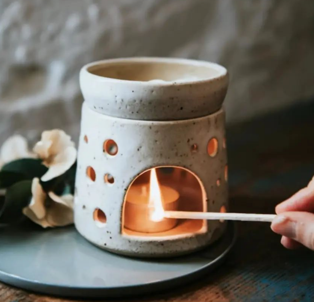 Stoneware Burner for Oil/Wax Melts - Handmade by Twinn Pottery