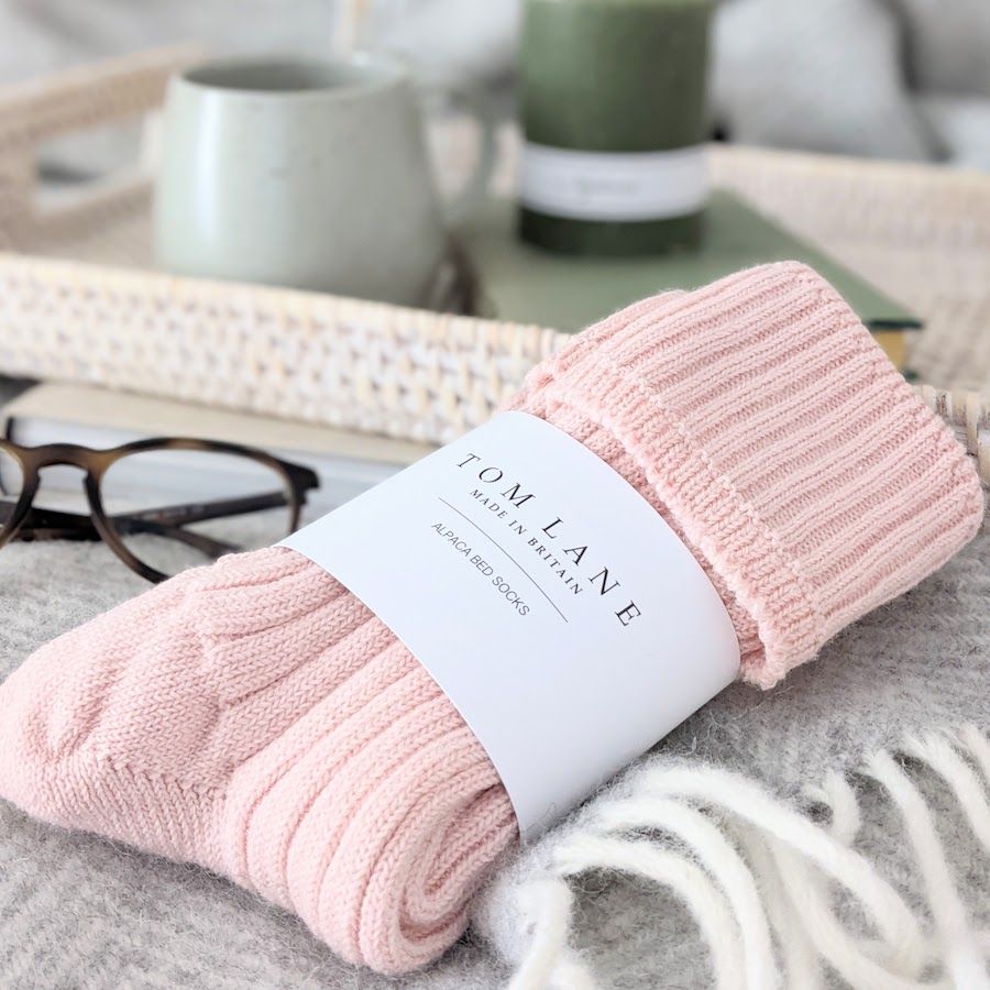 Alpaca Bed/Lounge Socks - Pink