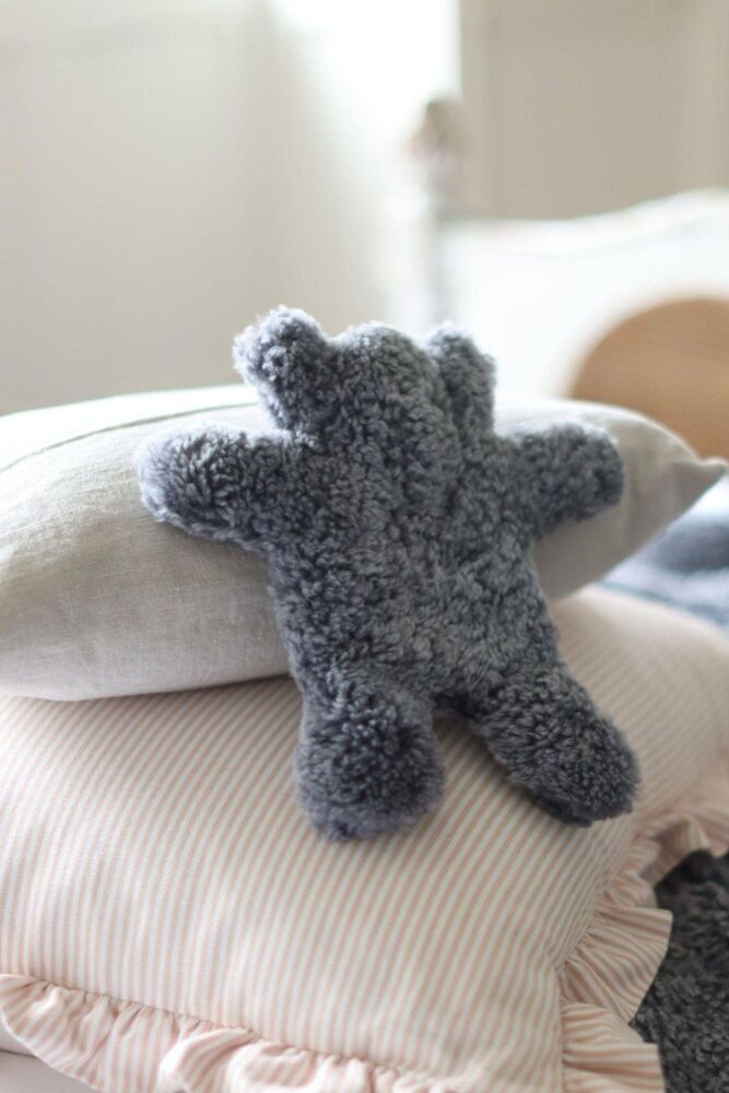 Flat Eric Junior Teddy Hot Water Bottle - Silver Grey 0.2L