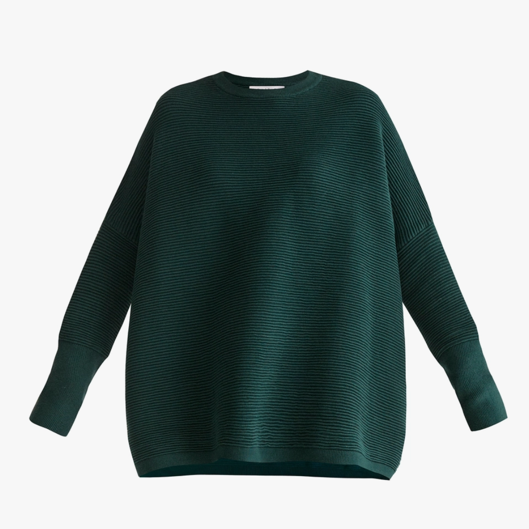 Paisie Oversized Ribbed Jumper - Dark Green L/XL
