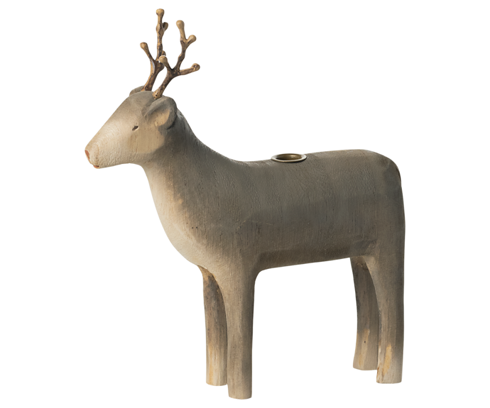 Maileg Wooden Candle Holder Reindeer - Medium