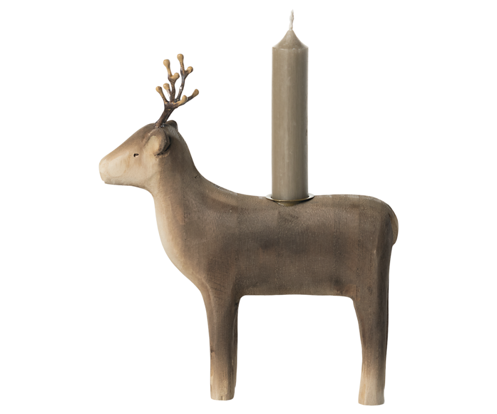 Maileg Wooden Candle Holder Reindeer - Large