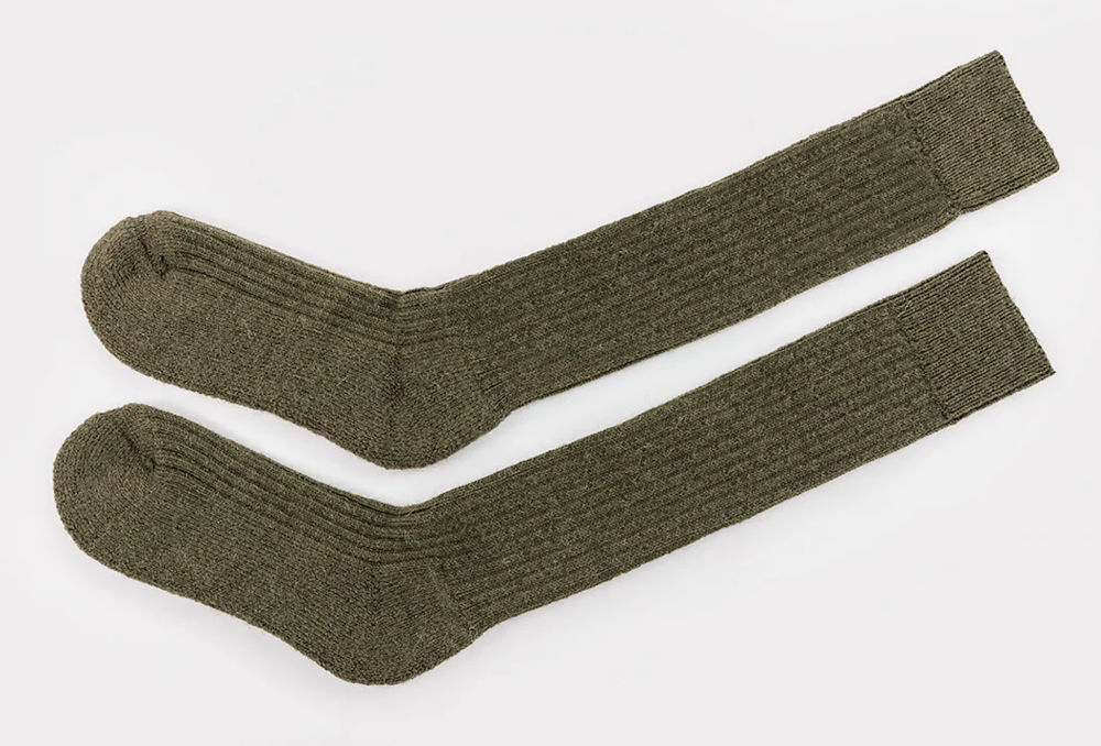 Pairs Scotland Wool Knee High Socks - Green